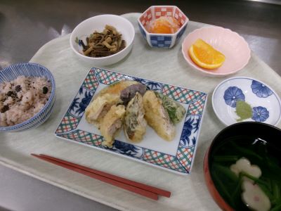天ぷら盛合せ　鶏・ホキ2.JPG