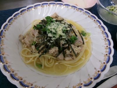 鶏ときのこの和風パスタ3.JPG