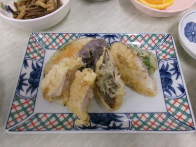 天ぷら盛合せ　鶏・ホキ1.JPG