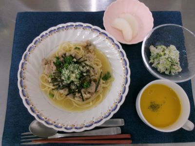 鶏ときのこの和風パスタ１.JPG