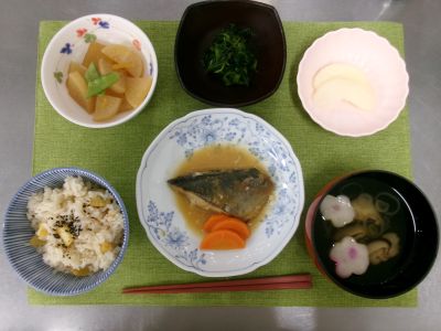 栗ご飯、西京味噌焼き１.JPG