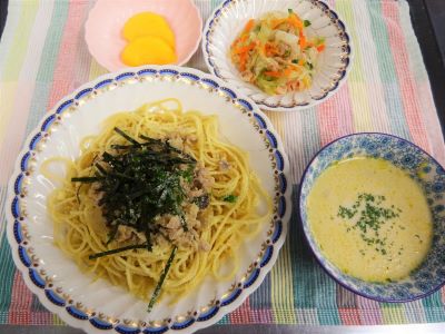 2022.10.10　パスタランチ　鶏ときのこの和風パスタ.JPG