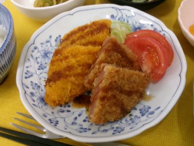 ハムカツと白身フライ2.JPG