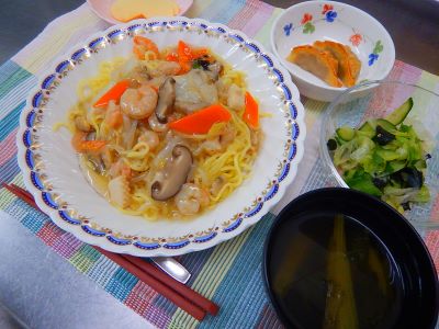 麺定食　海鮮あんかけ焼きそば.JPG