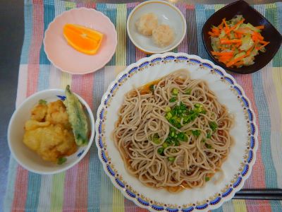 そば定食　鶏天冷やしそば.JPG